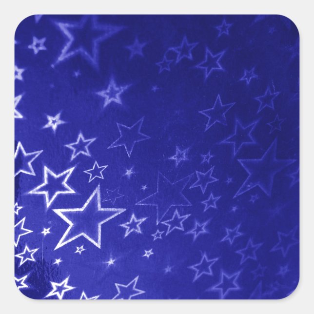 Adesivo Quadrado design de fundo abstrato azul (Frente)