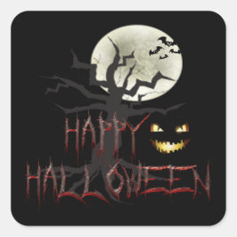 Adesivo Quadrado Design de Halloween 2