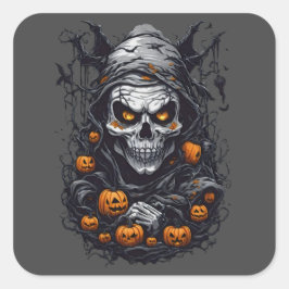 Adesivo Quadrado Design de Halloween de Scray