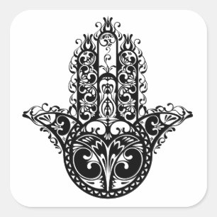 Adesivo Quadrado Design de Hamsa Decorativo