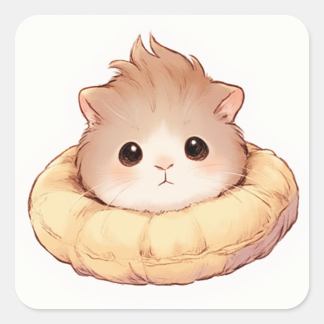 Adesivo Quadrado Design de inspiração alegre (Frente)