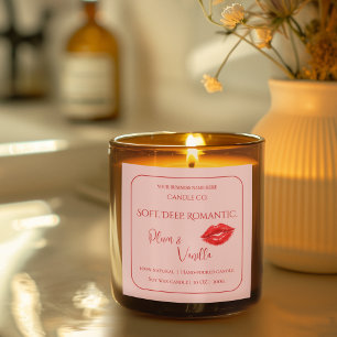 Adesivo Quadrado Design de Luxo Amor Romântico - Vela Beijo de Velu
