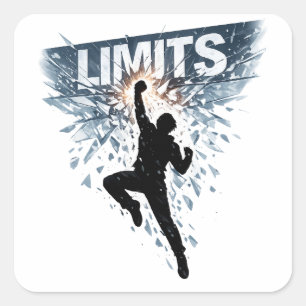 Adesivo Quadrado Design de Motivação Sem Limites