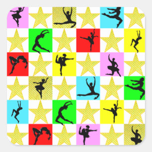 Adesivo Quadrado Design DE NATAL SUPER STAR DANCER