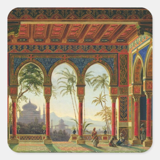 Adesivo Quadrado design de palco para a ópera "Ruslan e Lyudmila" (Frente)