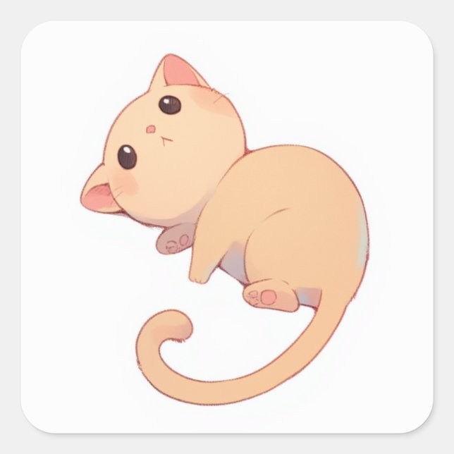 Adesivo Quadrado Design de Pastel Cujo (Frente)