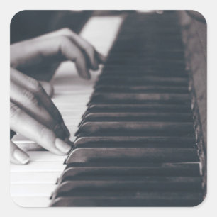 Adesivo Quadrado Design de Piano Incrível