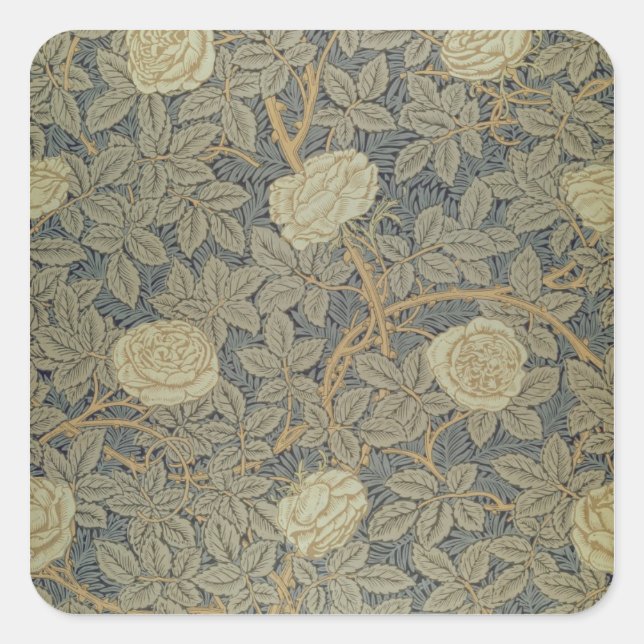 Adesivo Quadrado design de 'Rosa' (Frente)