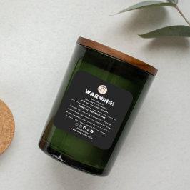 Adesivo Quadrado Design de rótulo de advertência de produto de vela