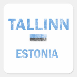 Adesivo Quadrado Design de Tallinn Estónia