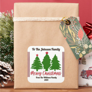 Adesivo Quadrado Design de Vinheta de Natal animada e festiva