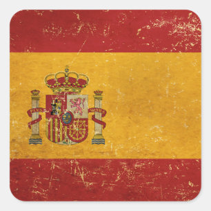 Adesivo Quadrado Design de Vintage Grunge, na Espanha
