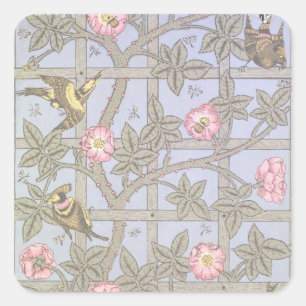 Adesivo Quadrado Design do papel de parede da "treliça", 1864
