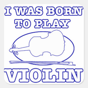 Adesivo Quadrado design do violino