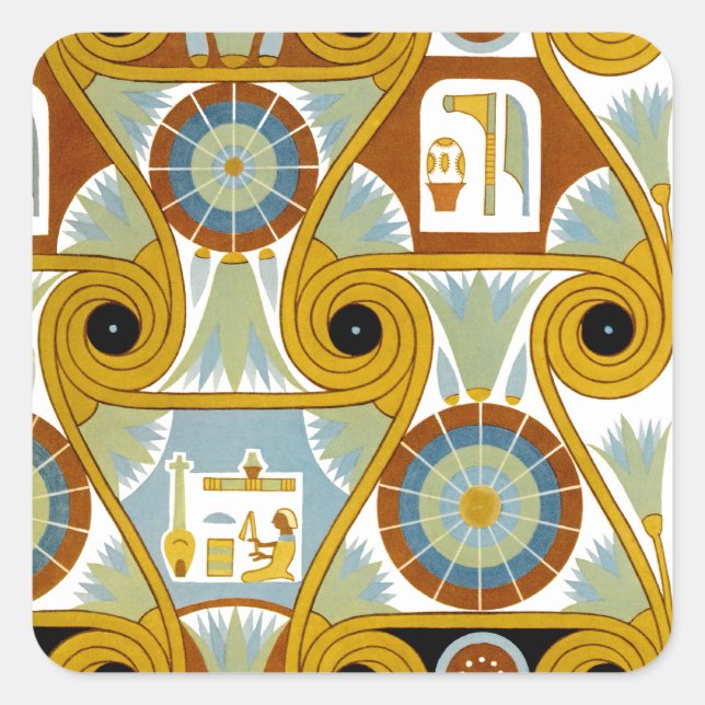 Adesivo Quadrado Design egípcia nº 1 em Emporio Moffa (Frente)