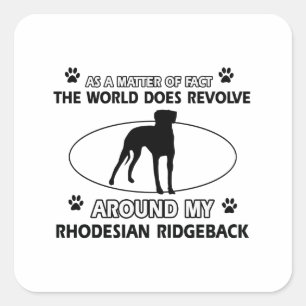 Adesivo Quadrado design engraçado de RHODESIAN RIDGEBACK