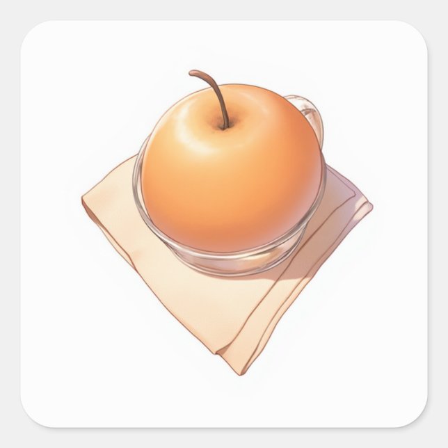 Adesivo Quadrado Design inspirado no Ghibli (Frente)