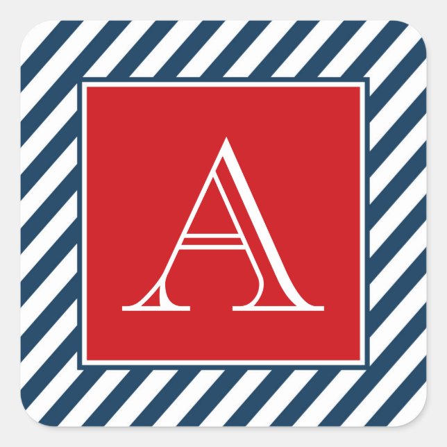 Adesivo Quadrado Design Monograma (Frente)