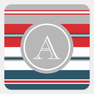 Adesivo Quadrado Design Monograma