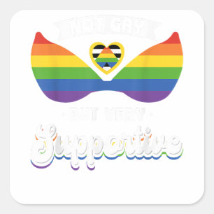 Adesivo Quadrado Design Não Gay, Mas Muito Compatível