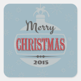 Adesivo Quadrado design natal vintage