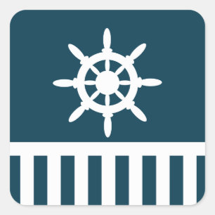 Adesivo Quadrado Design náutico