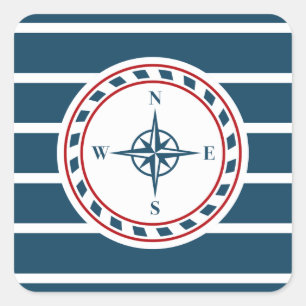 Adesivo Quadrado Design náutico