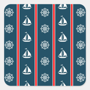 Adesivo Quadrado Design náutico