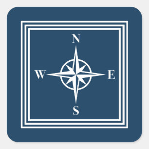 Adesivo Quadrado Design náutico