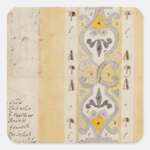 Adesivo Quadrado Design para um Jardim Nó, Bush Hill, perto de Edmo