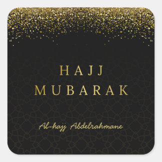 Adesivo Quadrado Design Personalizado Hajj Mubarak