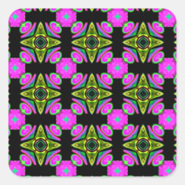 Adesivo Quadrado Design Rosa Quadrado