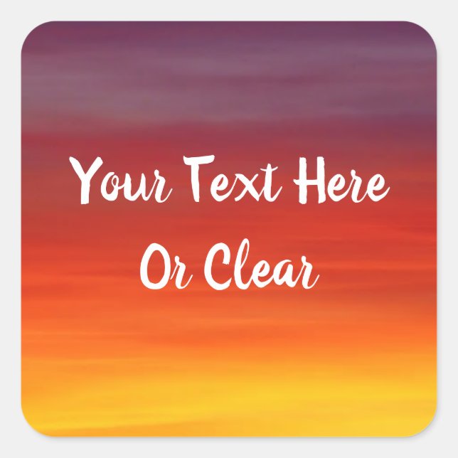 Adesivo Quadrado Design Safari Sunset Africano (Frente)