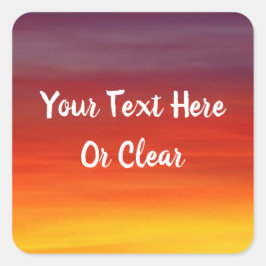 Adesivo Quadrado Design Safari Sunset Africano