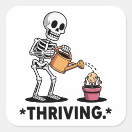 Adesivo Quadrado Design Sarcástico