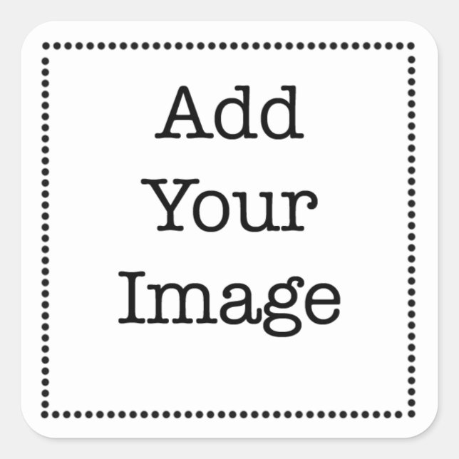 Adesivo Quadrado Design Seu Próprio Autoadesivo Quadrado Personaliz (Frente)