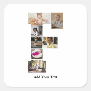 Adesivo Quadrado Design Sua Própria Colagem de Fotografias F