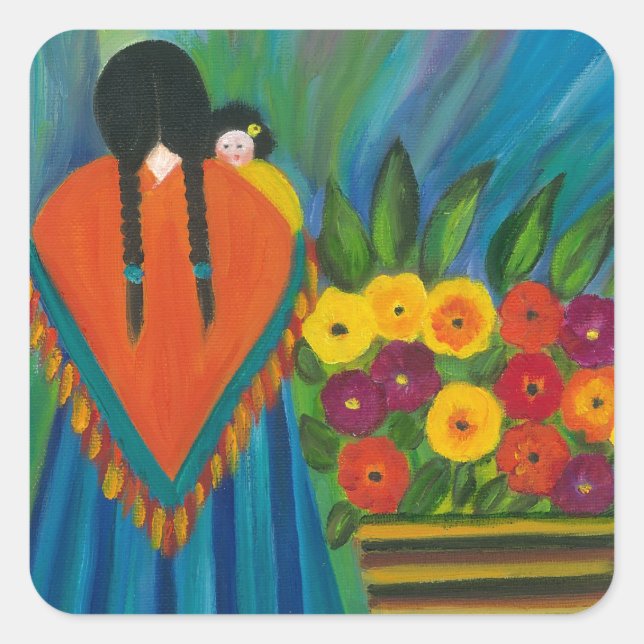 Adesivo Quadrado Design sudoeste nº 1 (Frente)