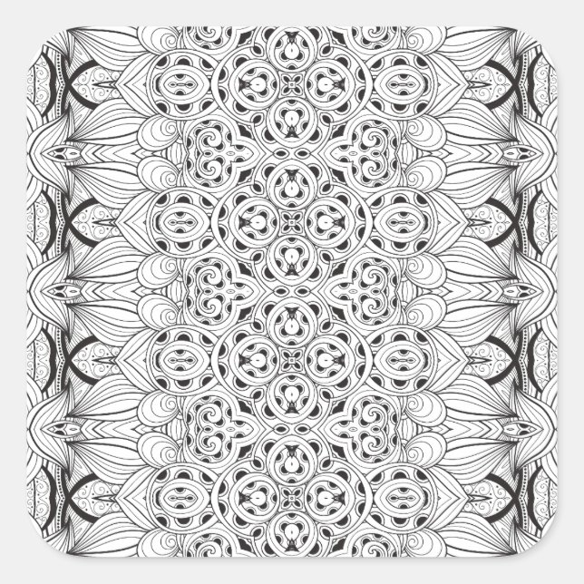 Adesivo Quadrado Design Tribal (Frente)