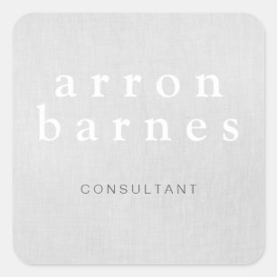 Adesivo Quadrado Designer Mínimo Moderno de Cinzas Claras Simples