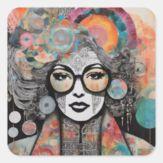 Adesivo Quadrado Designs de um sonhador de dia