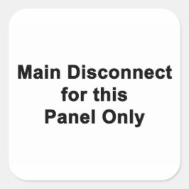 Adesivo Quadrado Desligar Principal Apenas para Este Painel, Etique
