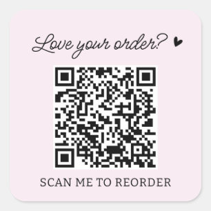 Adesivo Quadrado Deslize a varredura personalizada de código QR par