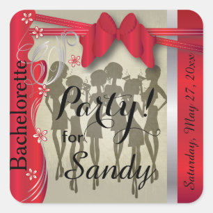 Adesivo Quadrado Despedida de solteira ou de Festa de aniversário