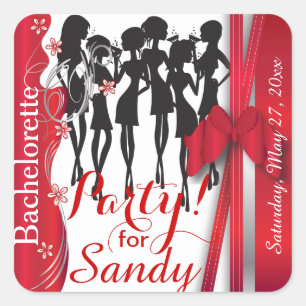 Adesivo Quadrado Despedida de solteira ou Festa de aniversário