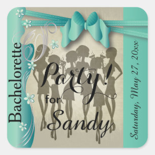 Adesivo Quadrado Despedida de solteira ou Festa de aniversário Div