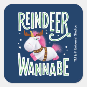 Adesivo Quadrado Desprezível   Reindeer Wannabe