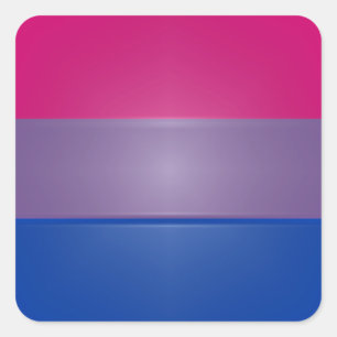 Adesivo Quadrado Destaque das cores do orgulho do Bi