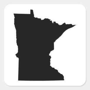 Adesivo Quadrado Destaque do Estado do Minnesota