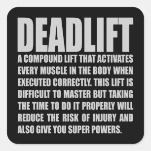 Adesivo Quadrado Destaque - Motivação de Workout Engraçado